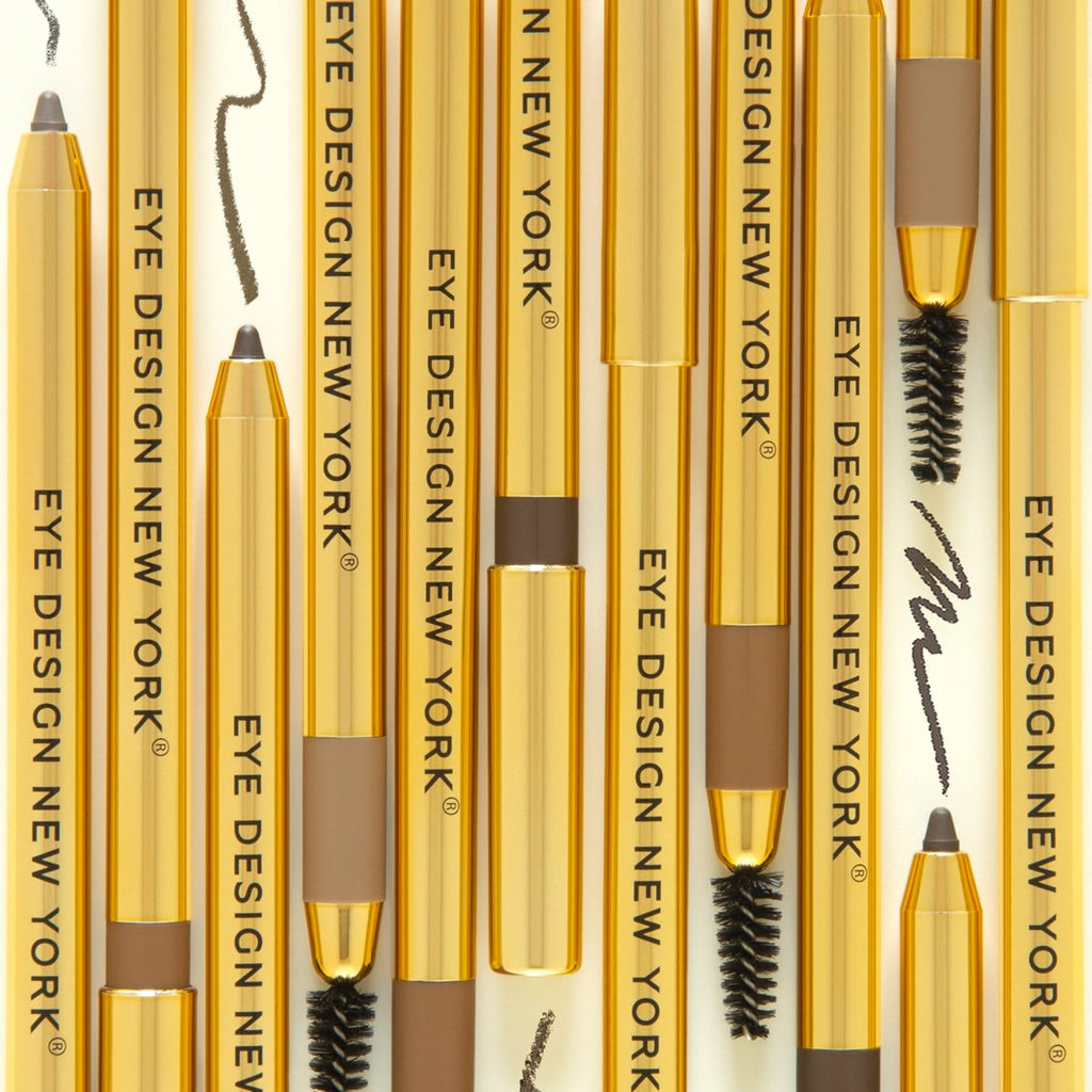 Close-up of the Eye Design New York® Luxe Eyebrow Pencil tip, highlighting its precision for creating perfect brow shapes