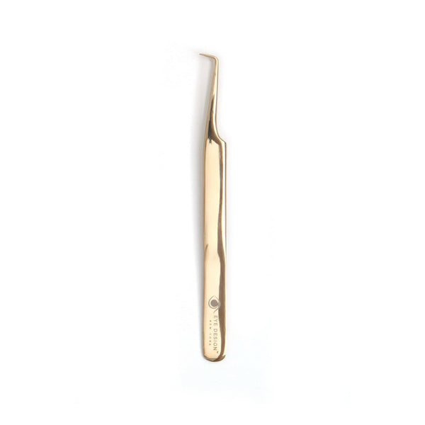 Golden 90 Angle Eyelash Extension Tweezers