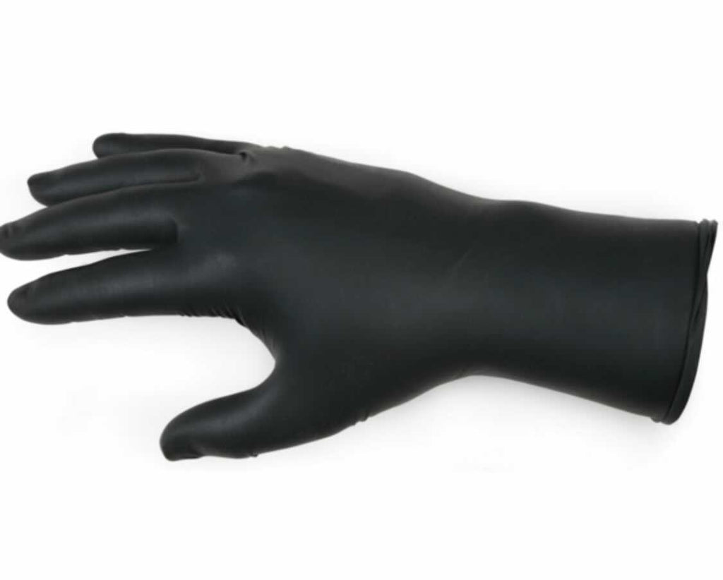 Nitrile disposable gloves black - 100pcs
